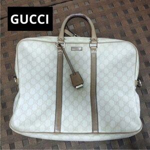 Gucci Beige and Brown Men's Briefcase